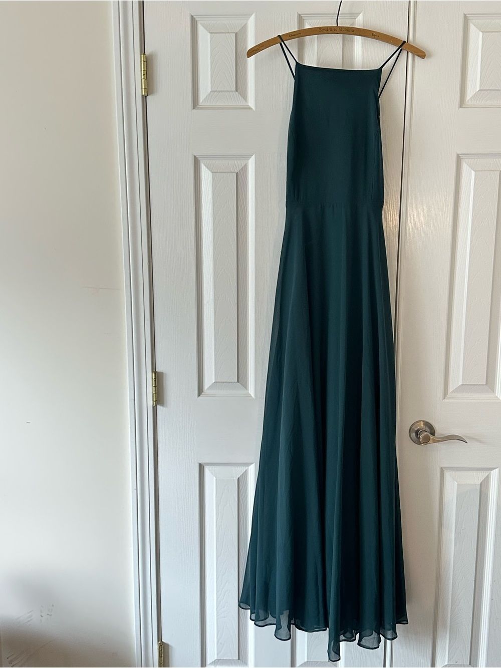 Lulu's Mythical Kind Of Love Deep Teal Green Spaghetti-Strap Maxi Dress Size S